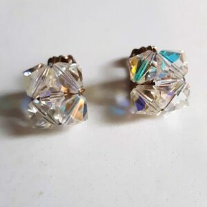Vintage Aurora Clip on Earrings